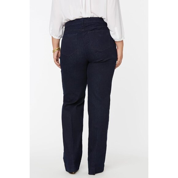 Women's Plus Size Trouser Jeans Cotton Blend Wide Leg Slimming Technology - Picture 4 of 6